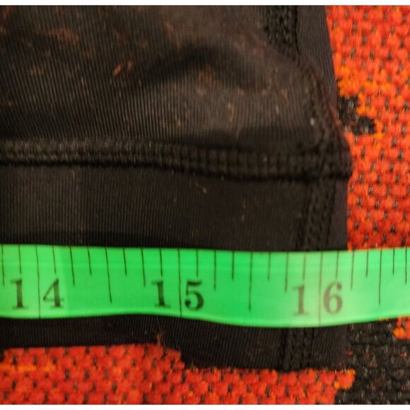 NEW Glamorous Black Strappy Back Sports Bra W/ Mesh Detail By Gaiam Size 14 - Picture 7 of 8